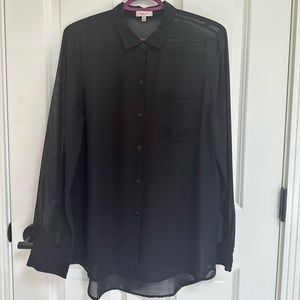 Aritzia Sunday Best Sheer Button Up Shirt